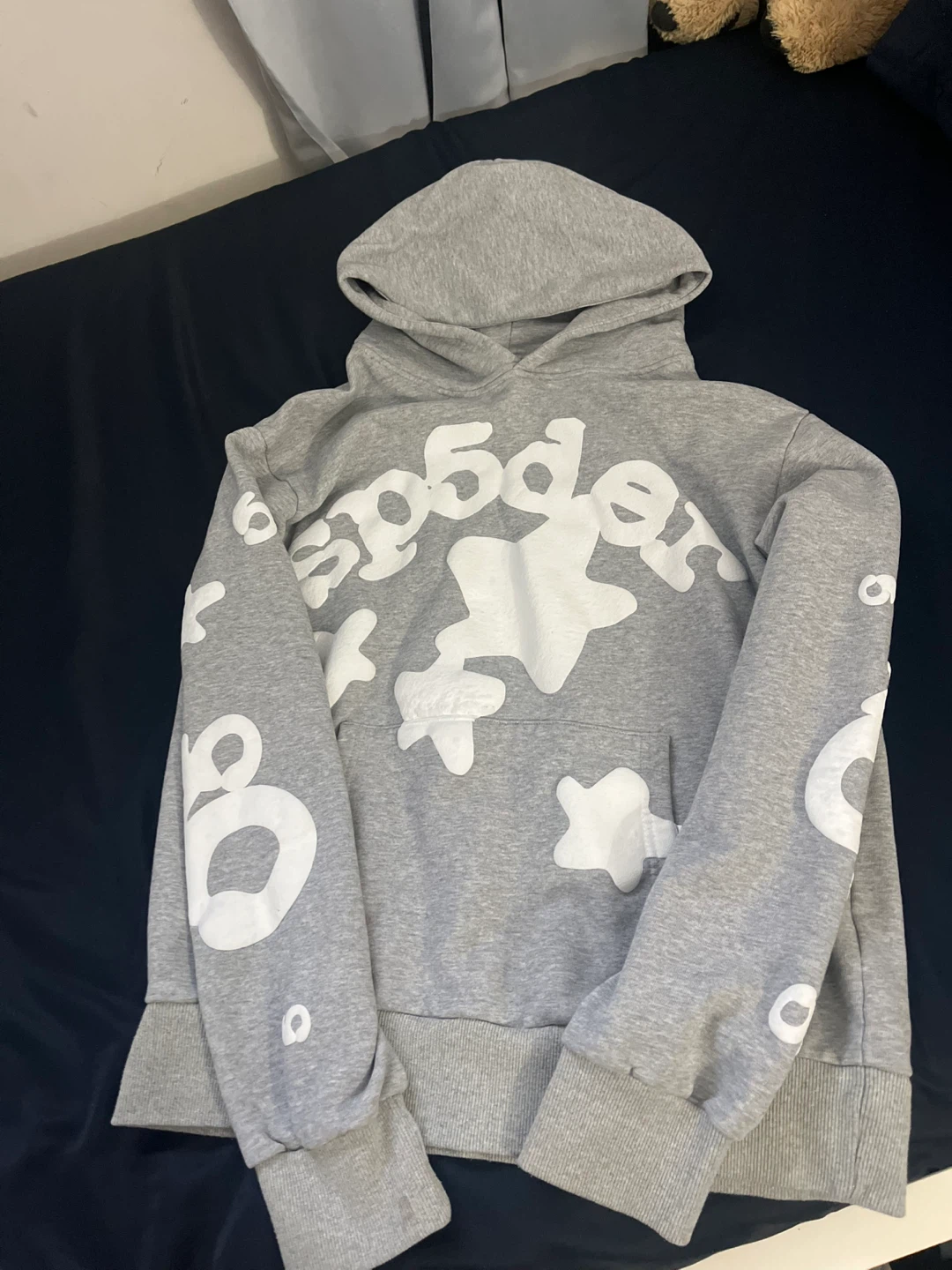 SP5DER Grey Hoodie