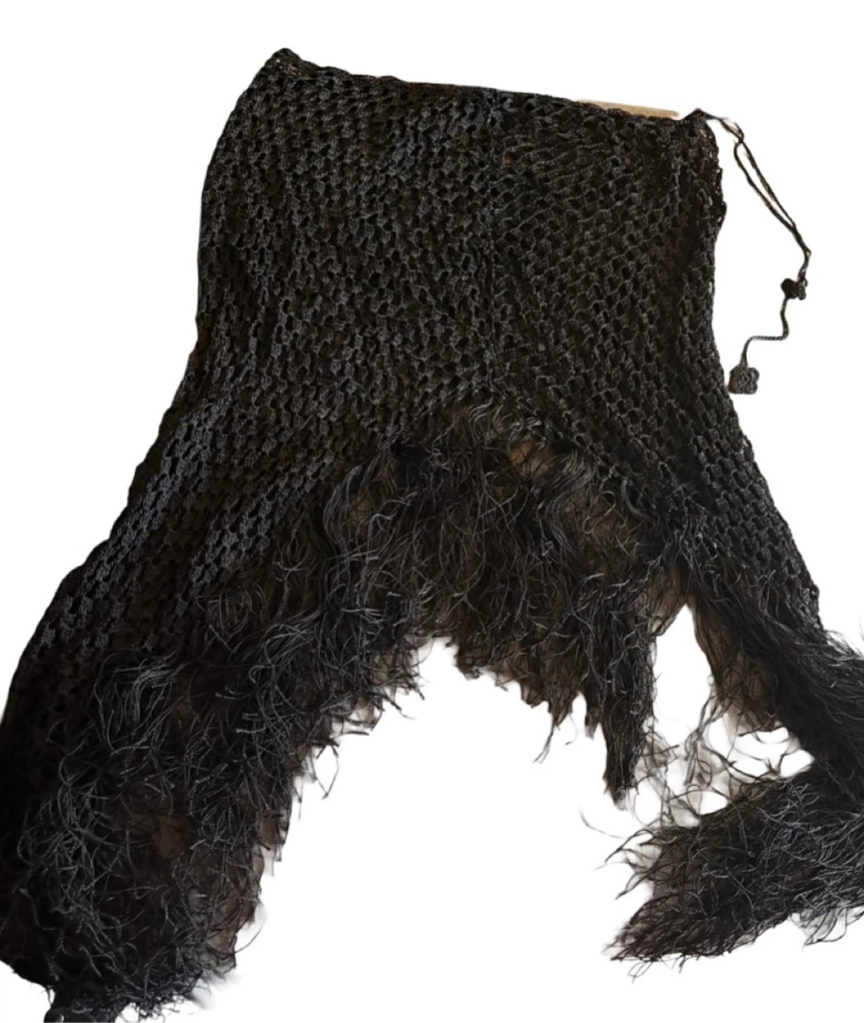 Seduction Black Fringe Poncho - photo 2