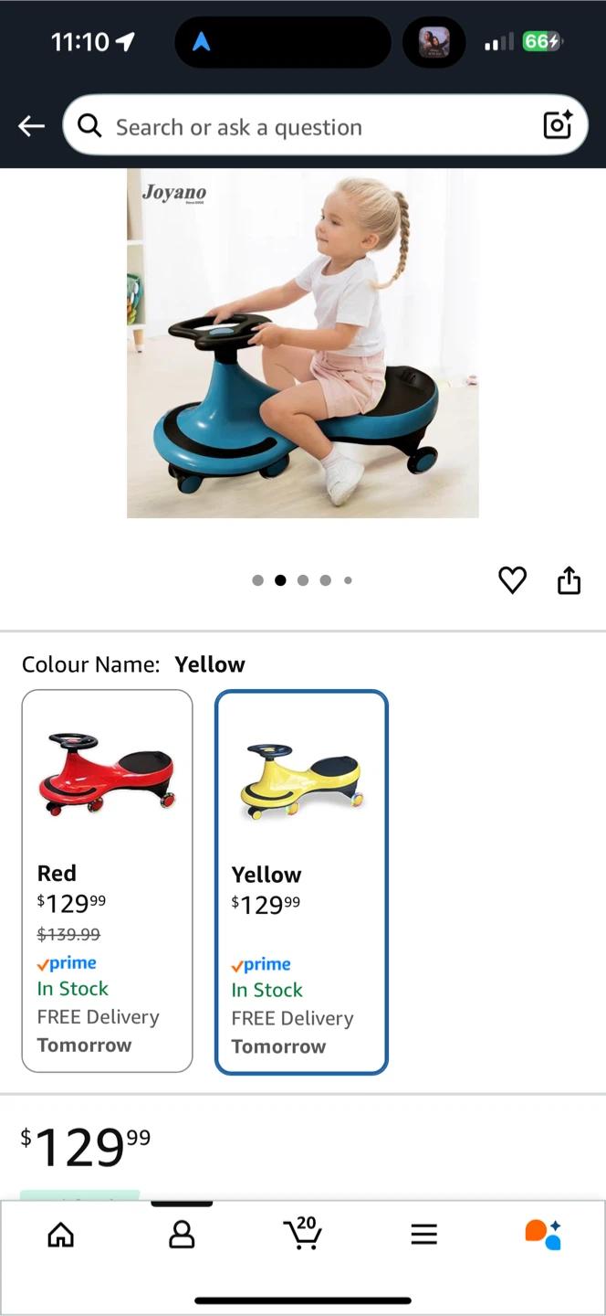 Joyano Ride On Swing Car - Blue - photo 2