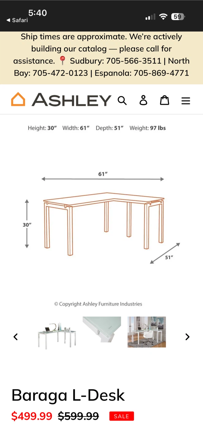 Ashley Baraga L-Desk - photo 3