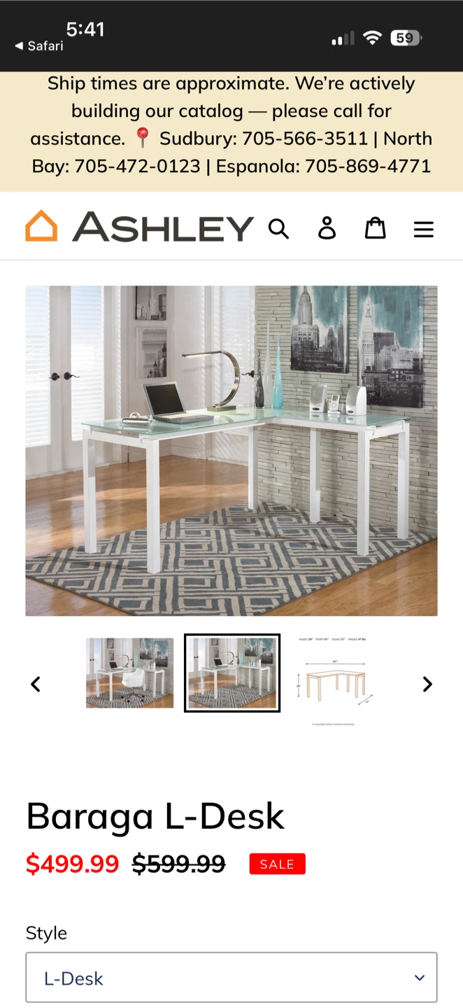 Ashley Baraga L-Desk - photo 4