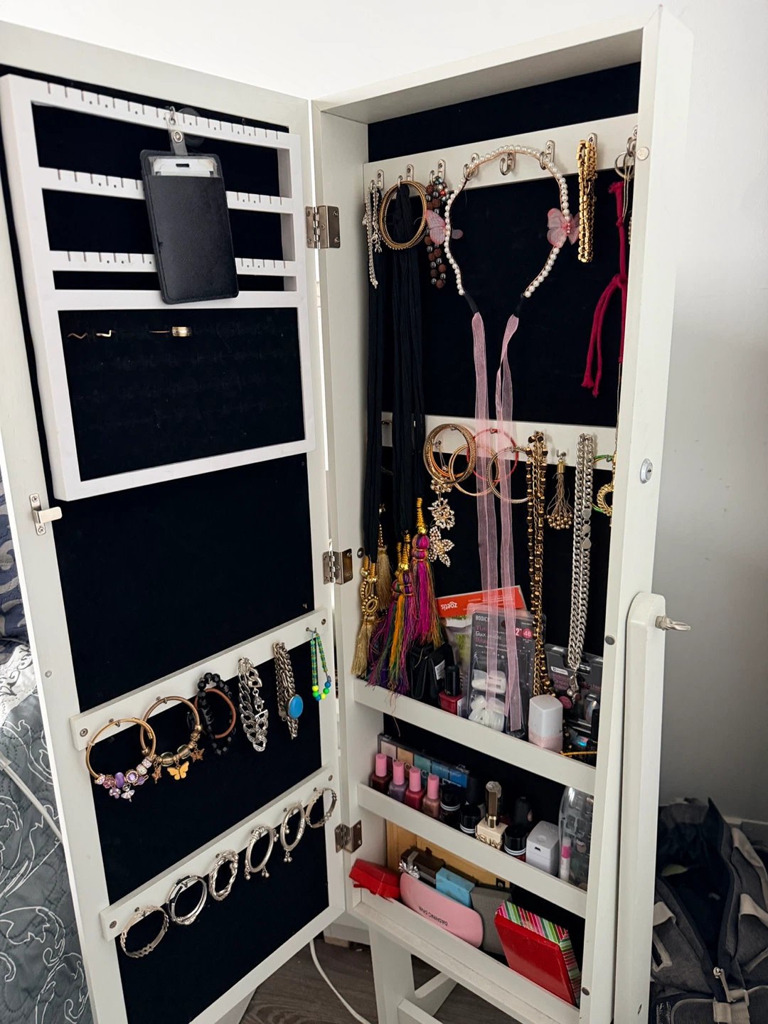 White Jewellery Armoire with Mirror - photo 3