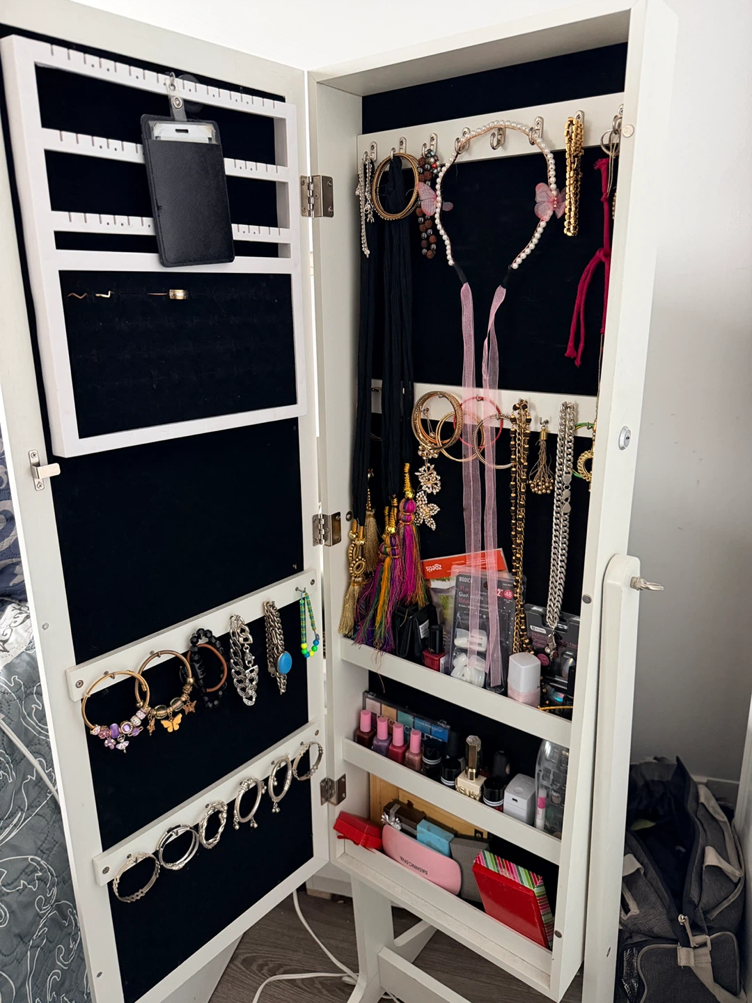 White Jewellery Armoire with Mirror - photo 5