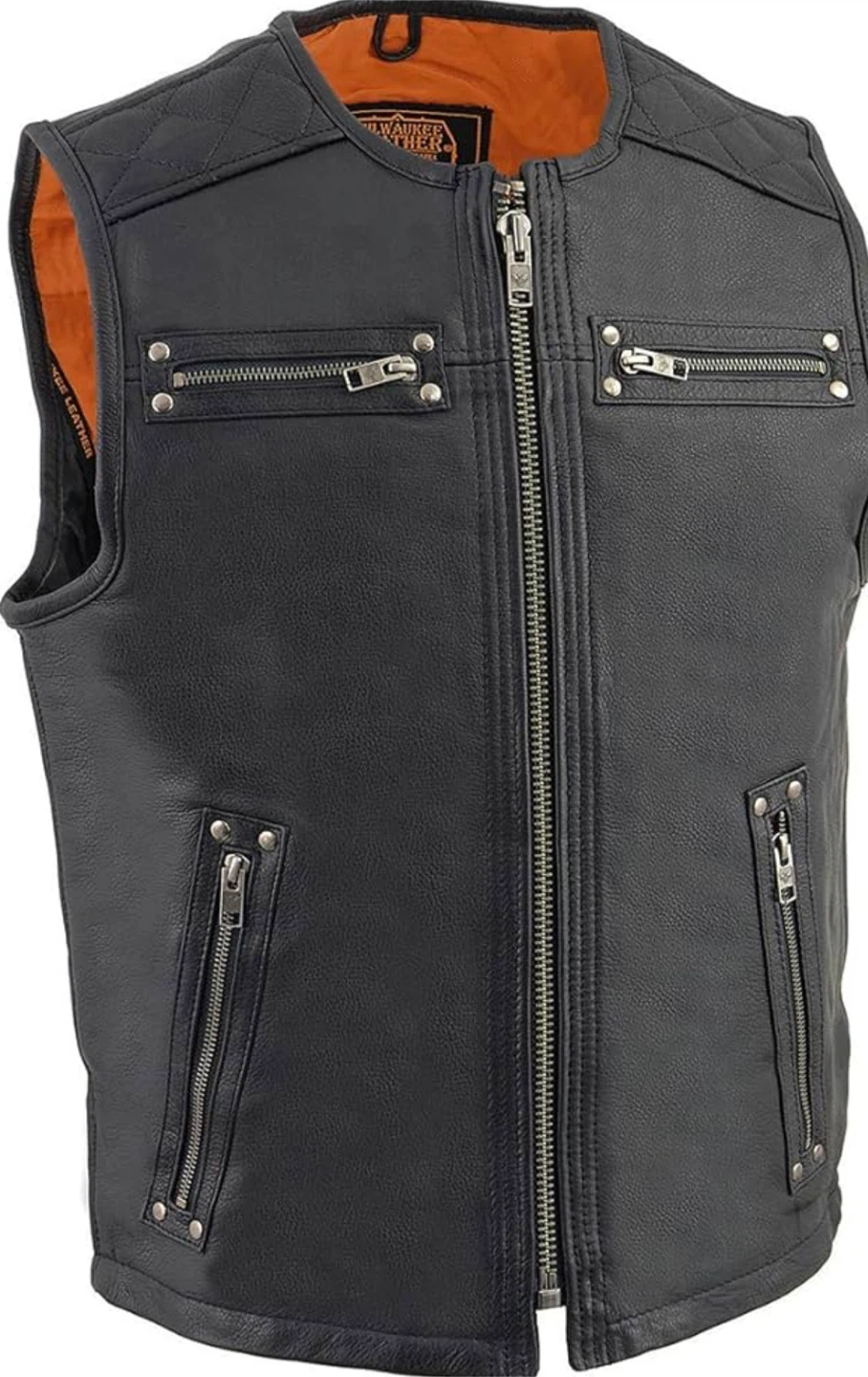 Milwaukee Leather Black Vest 3XK