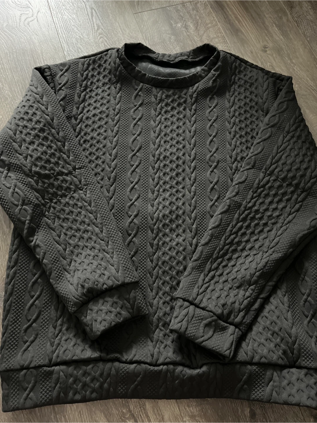 Textured Black Sweatshirt size S