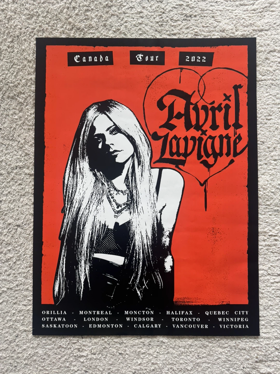 Avril Lavigne Love Sux Canada Tour poster