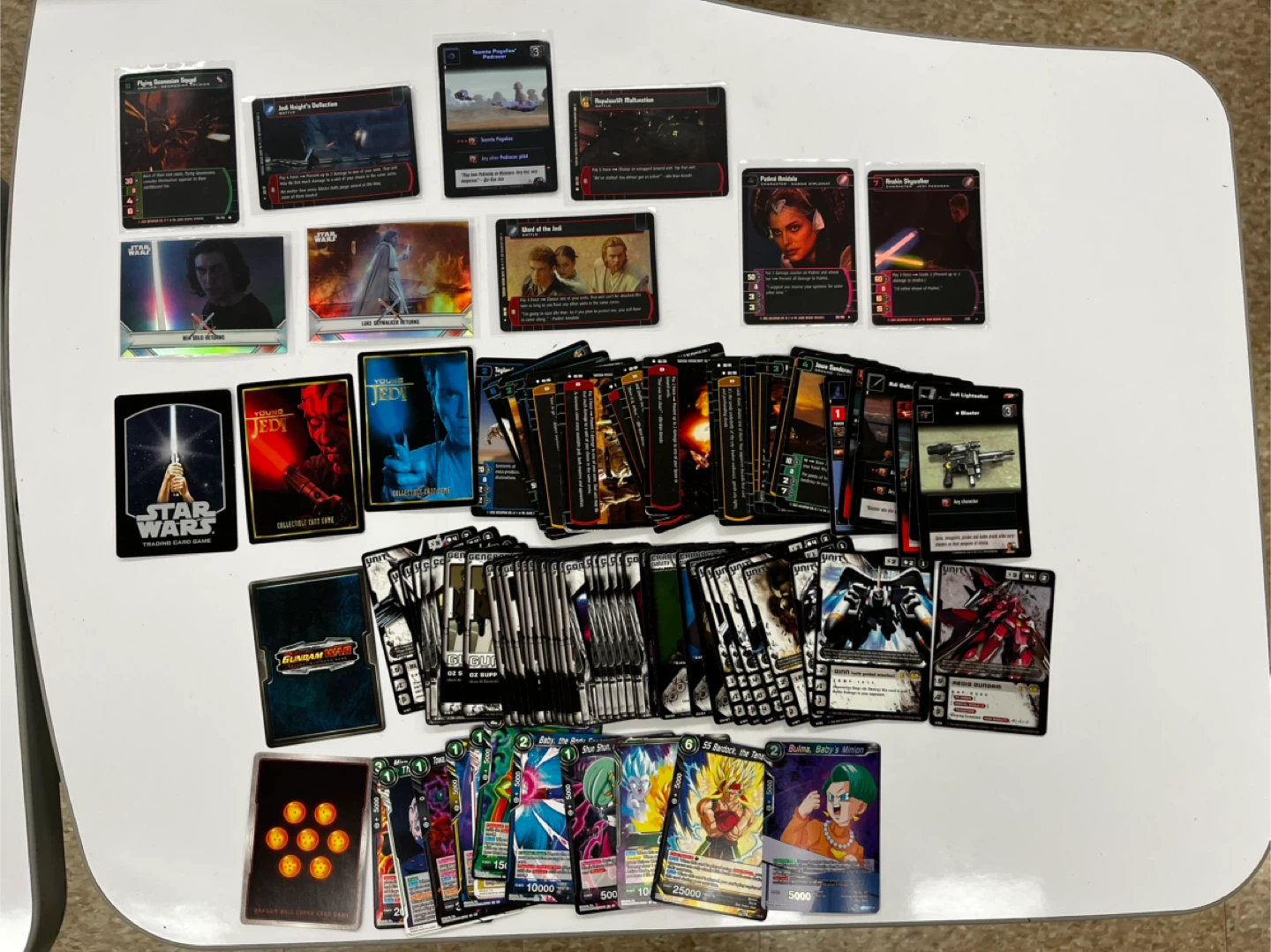 Vintage trading cards - Star Wars, Gundam, dragon ball