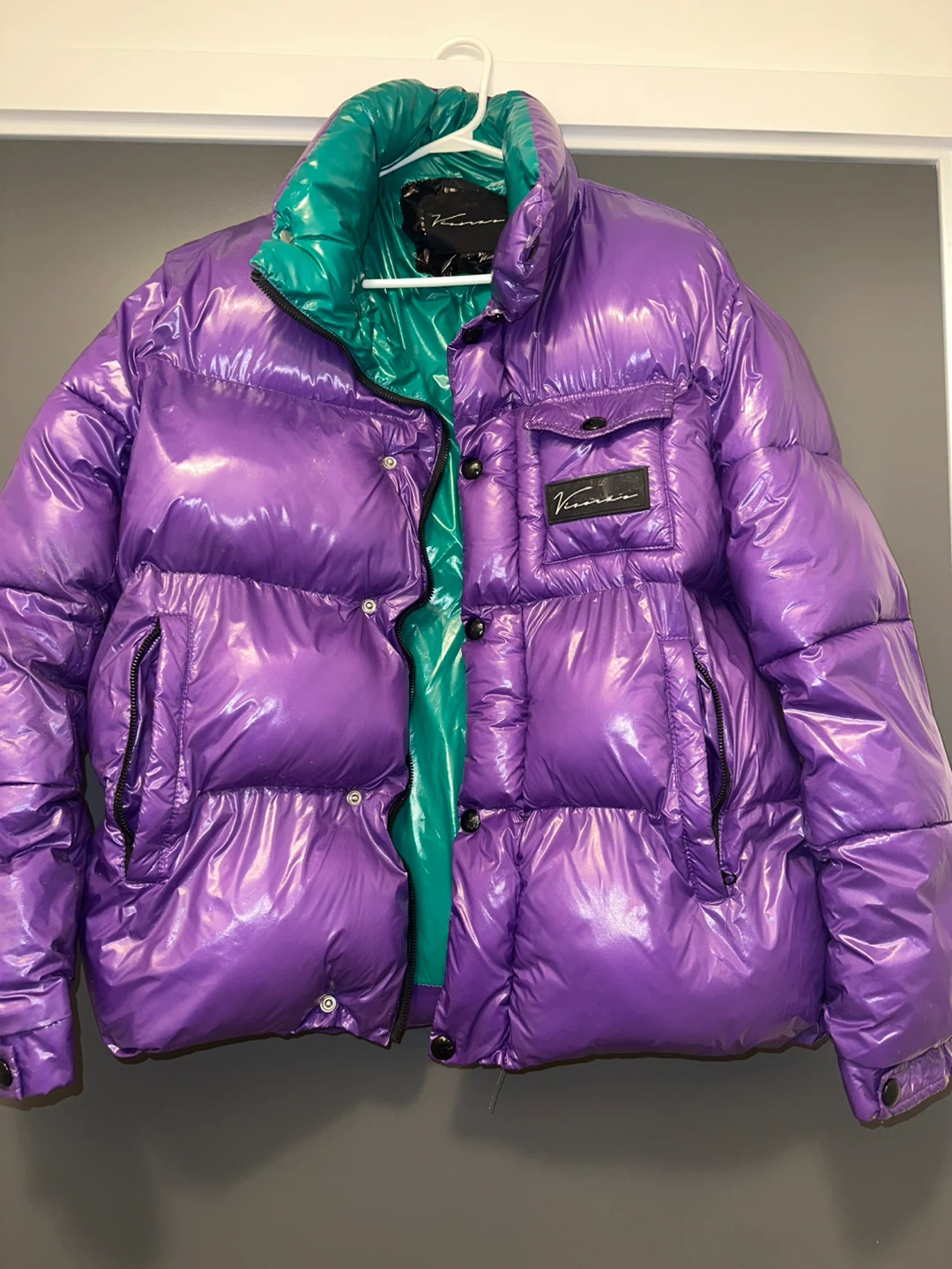 Kasarza Purple Puffer Jacket - Size L