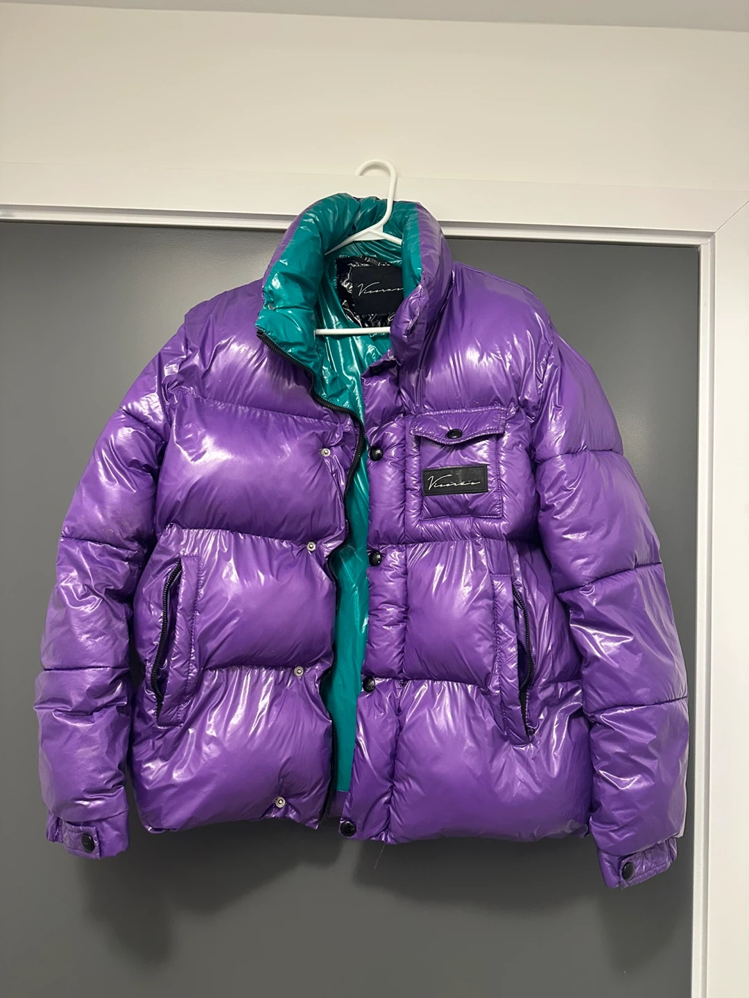 Kasarza Purple Puffer Jacket - Size L - photo 4