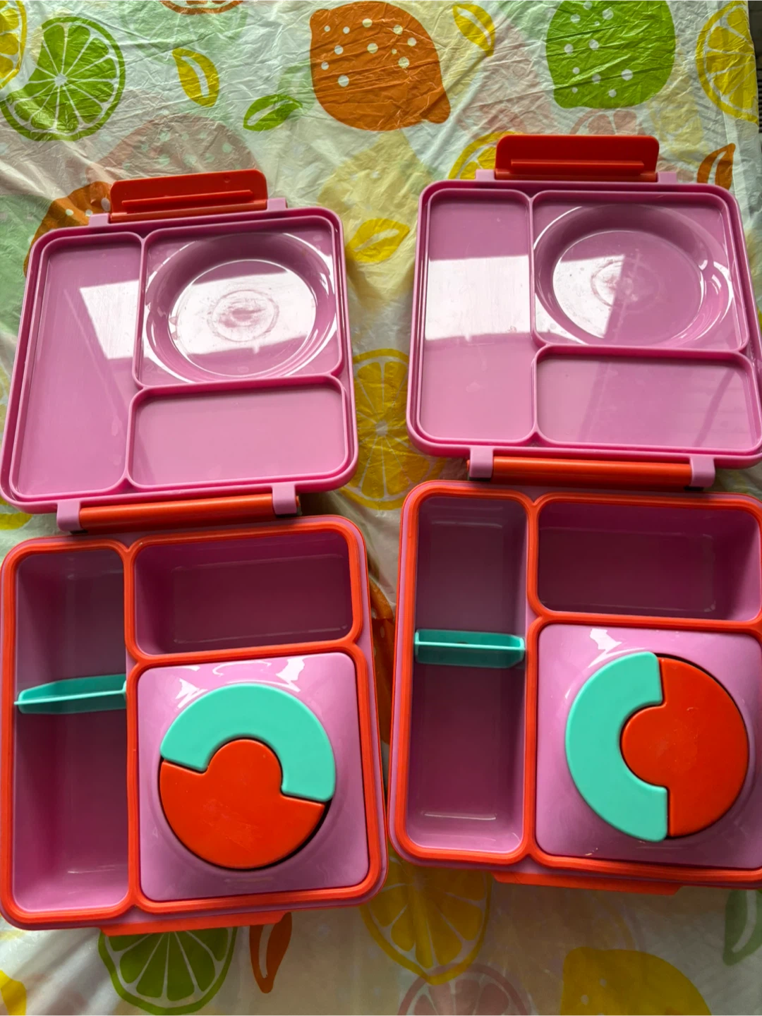 OmieBox Bento Lunch Box - Pink/Orange - photo 2