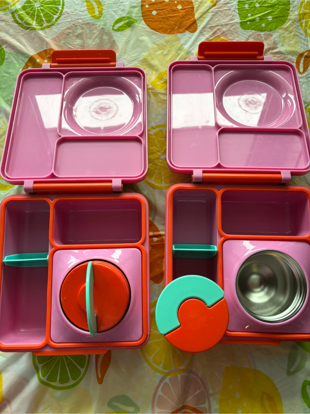 OmieBox Bento Lunch Box - Pink/Orange - photo 3