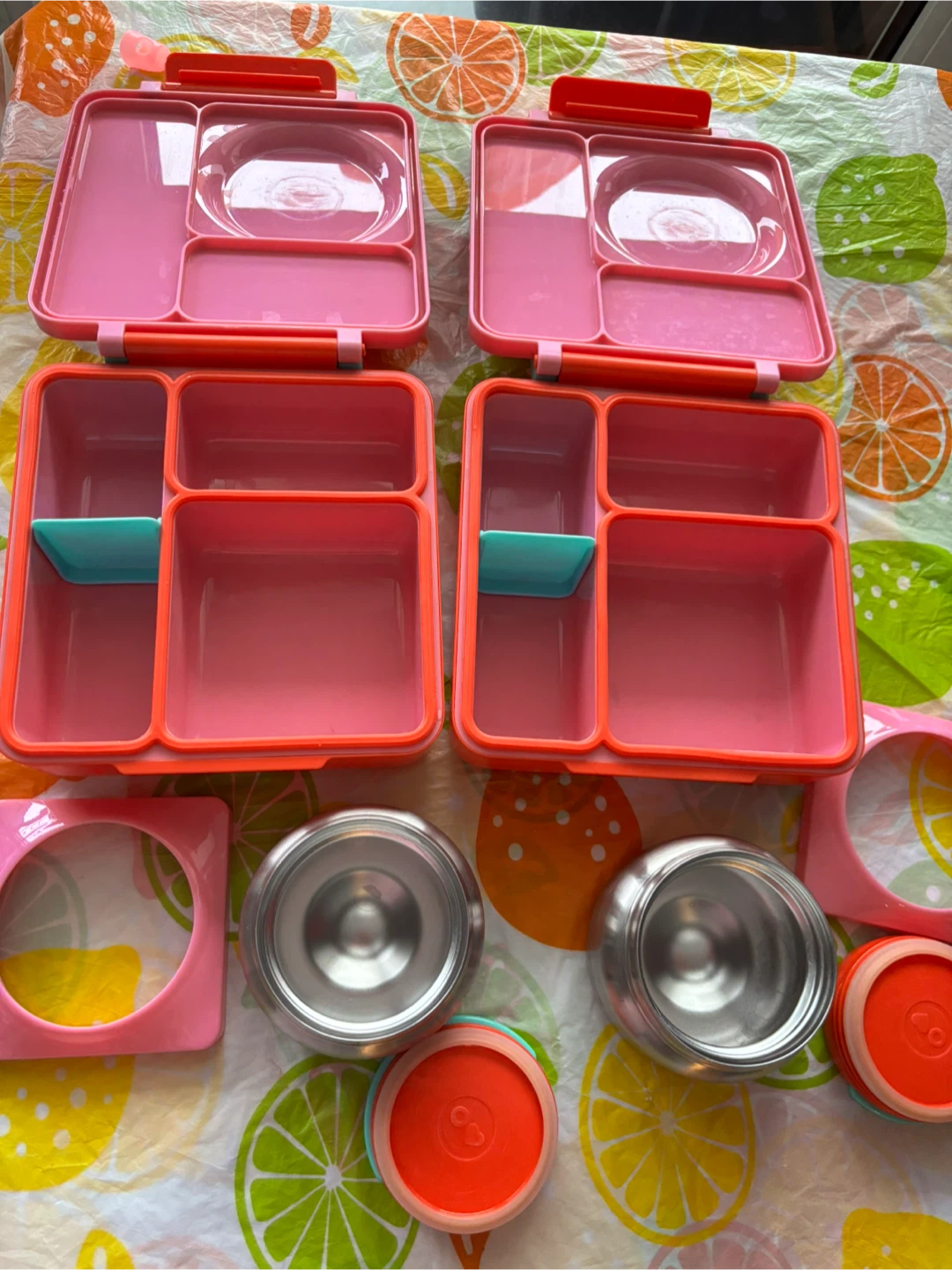 OmieBox Bento Lunch Box - Pink/Orange - photo 4