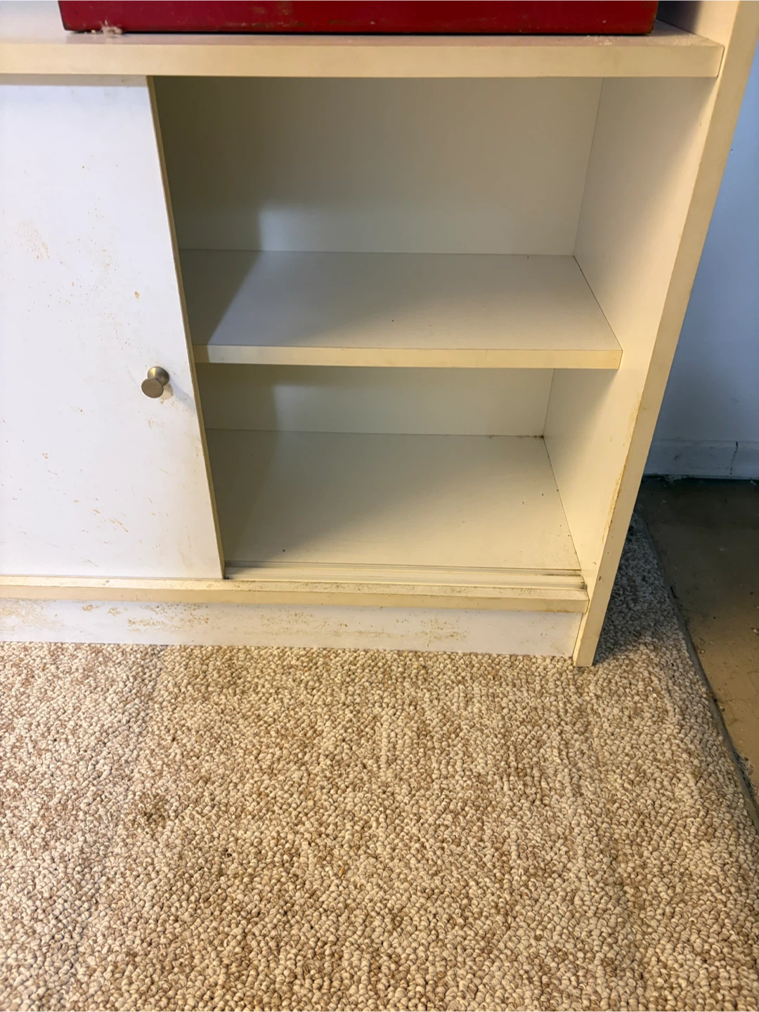 White Bookshelf with Sliding Doors - photo 3