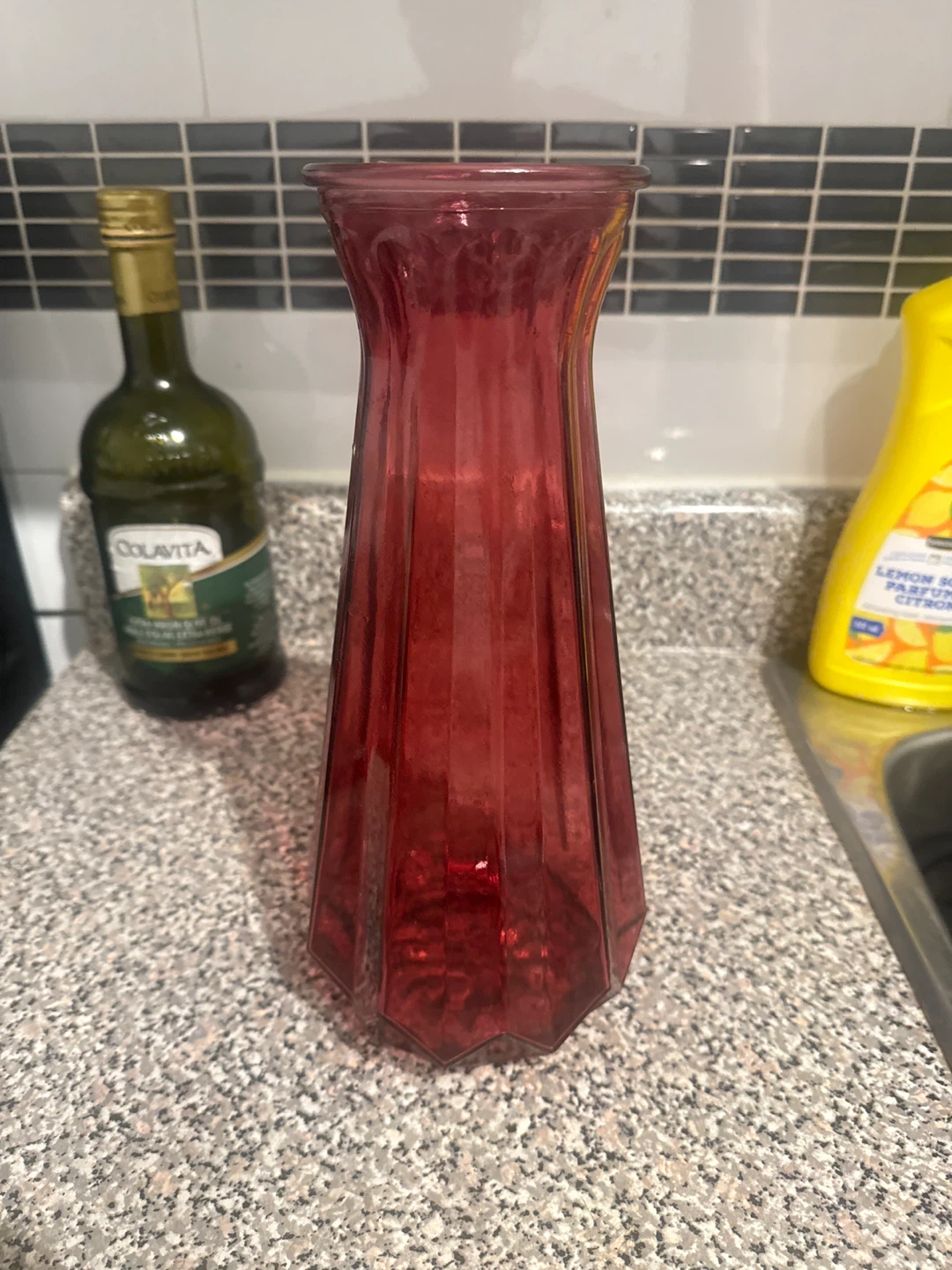 Red Glass Vase