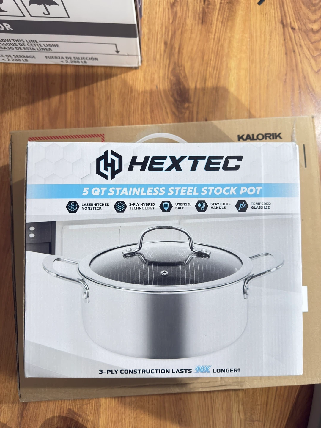HEXTEC 5 QT Stainless Steel Stock Pot - New