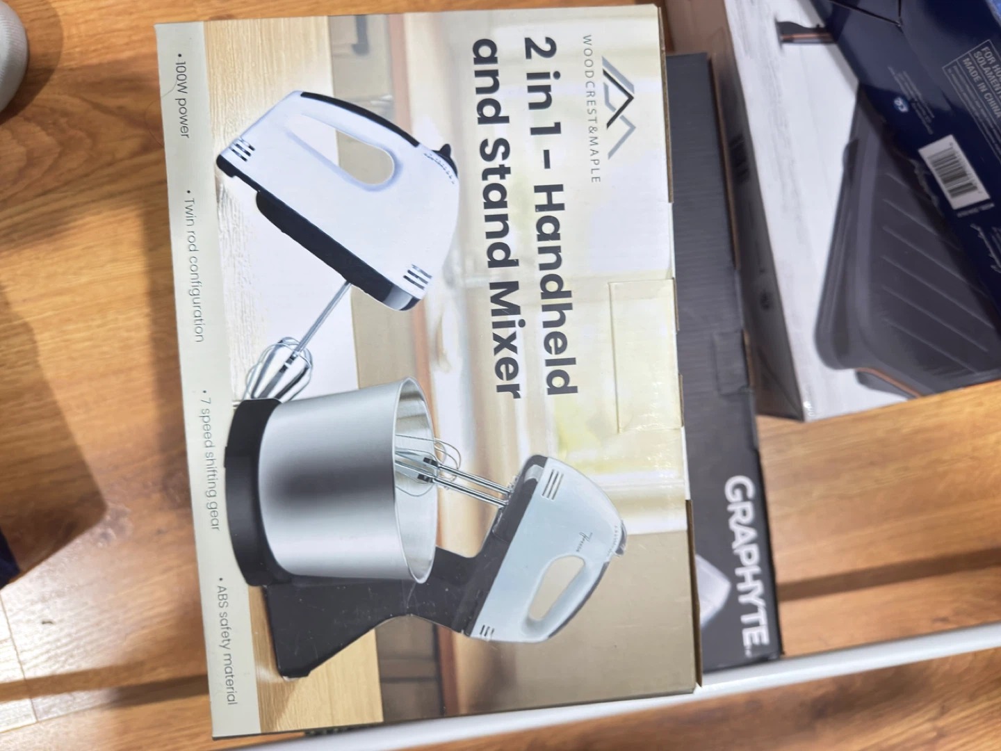 WOODCREST&MAPLE 2-in-1 Handheld and Stand Mixer - New