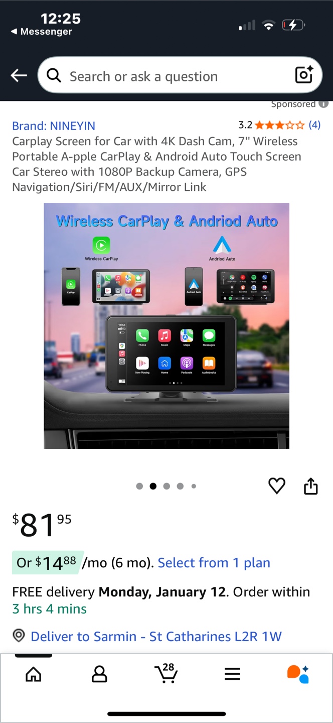 Brand New Carplay Screen w/ 4K Dash Cam - photo 2