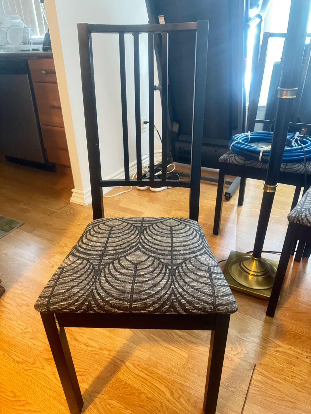 Set of 3 Wooden Dining Chairs - photo 3