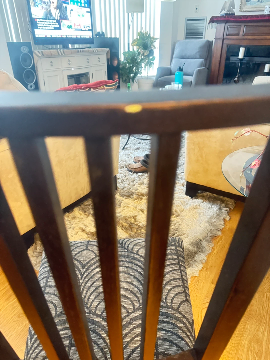 Set of 3 Wooden Dining Chairs - photo 4
