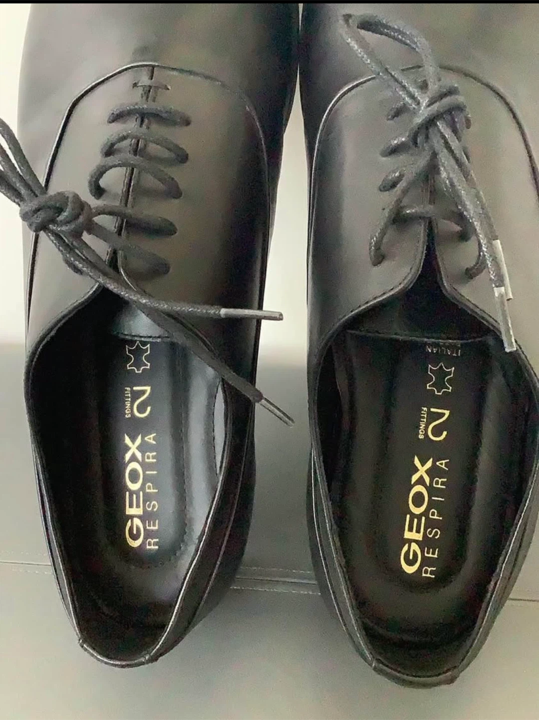 Geox Respira Black Leather Dress Shoes - photo 4