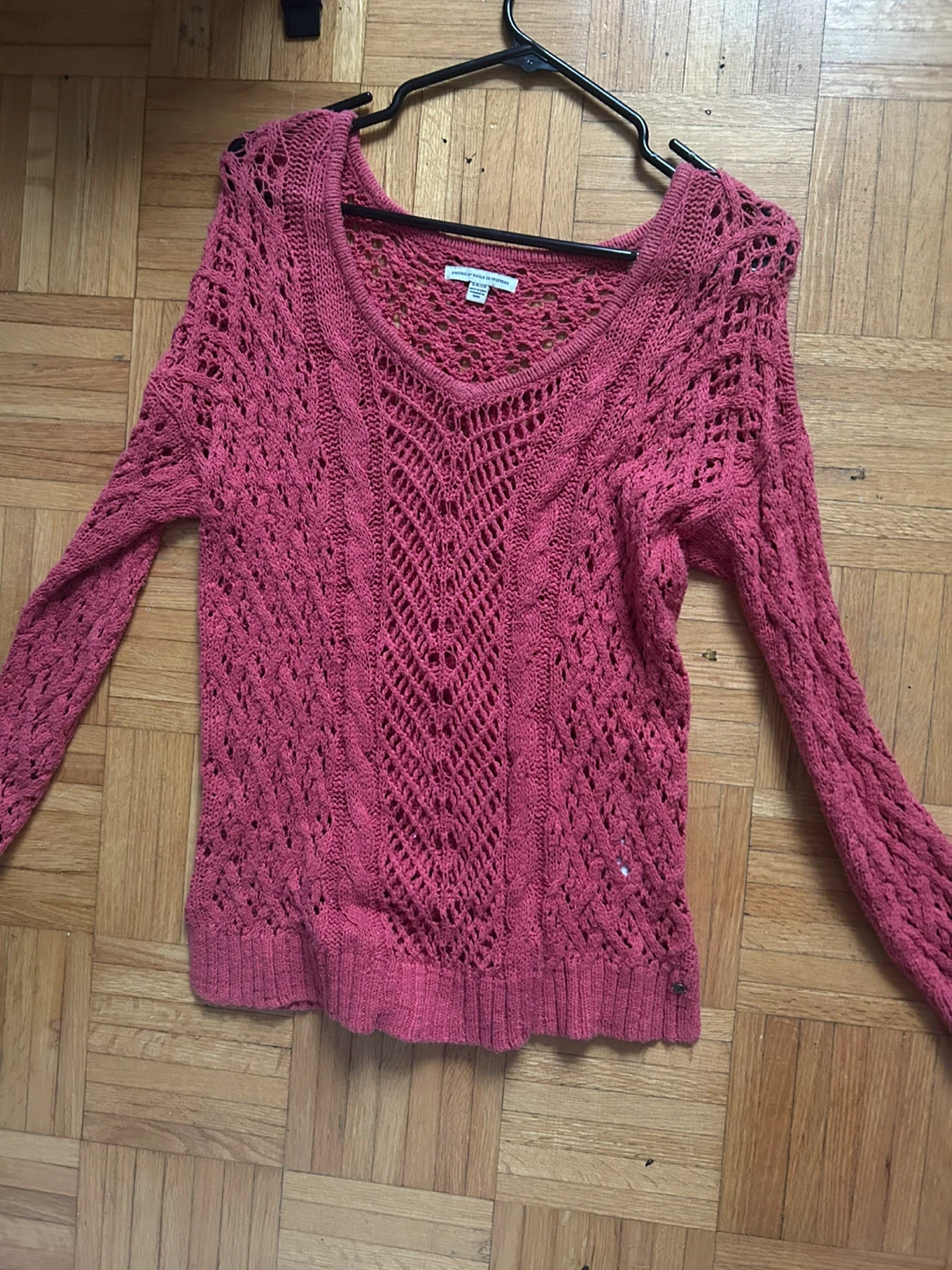 American Eagle Outfitters Pink Sweater - Size M