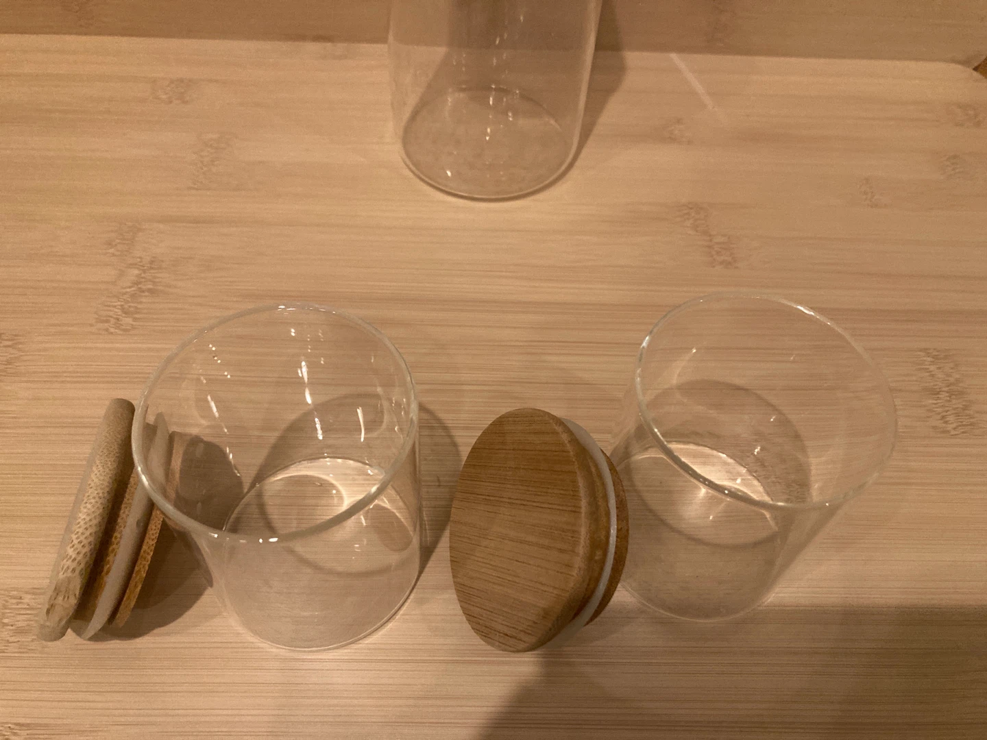 Glass Jars with Bamboo Lids - Set of 3 - photo 5