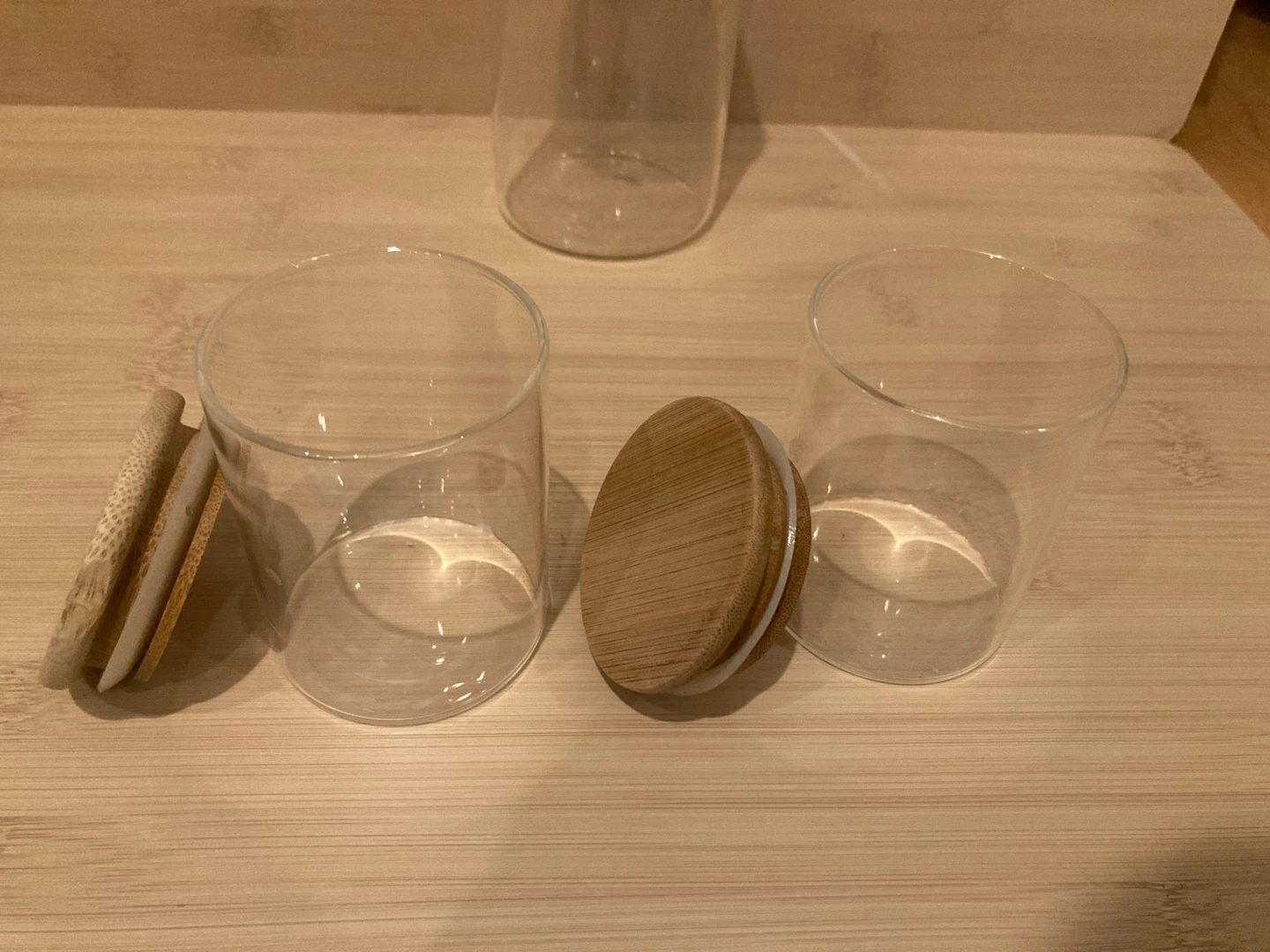 Glass Jars with Bamboo Lids - Set of 3 - photo 4