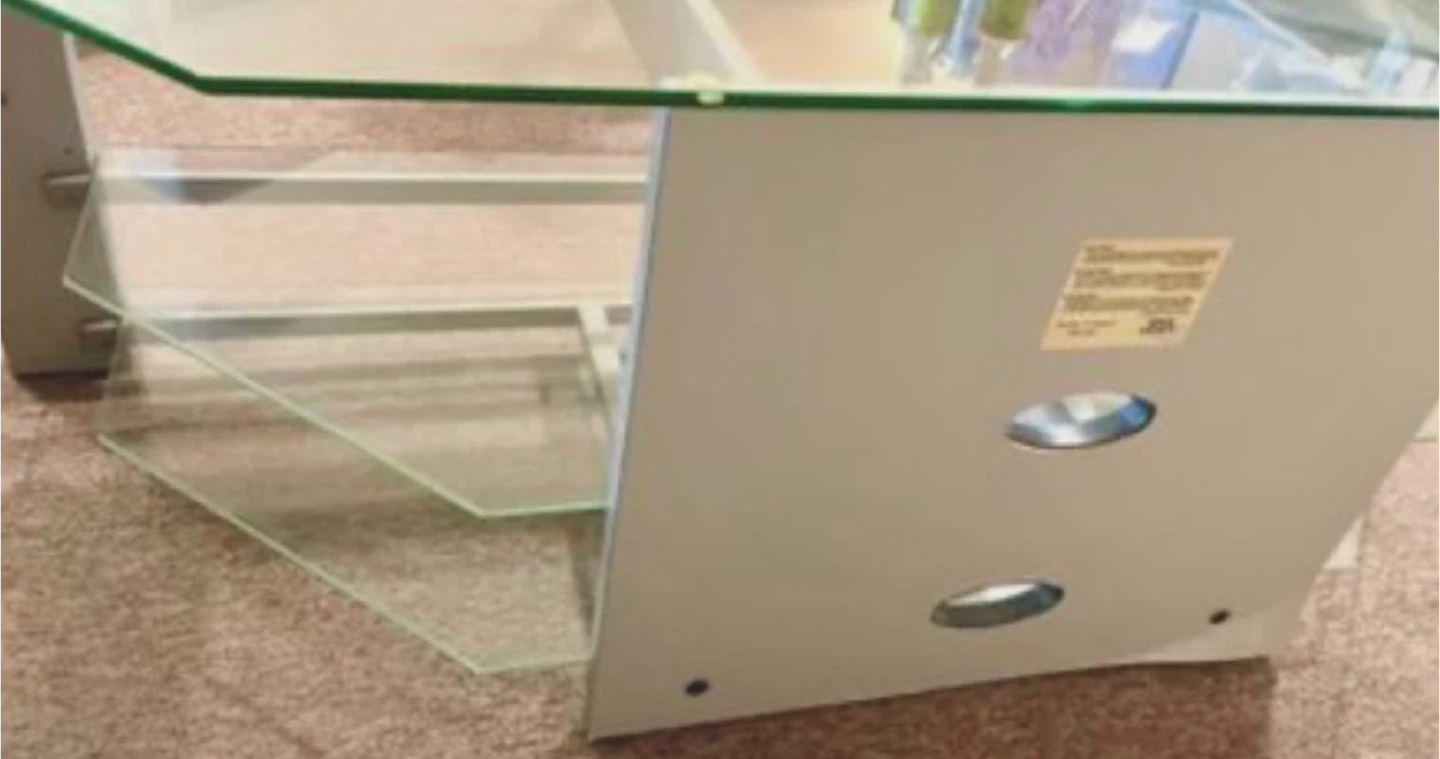 Modern Grey Glass TV Bench / TV Console – Fits up to 65” - photo 3