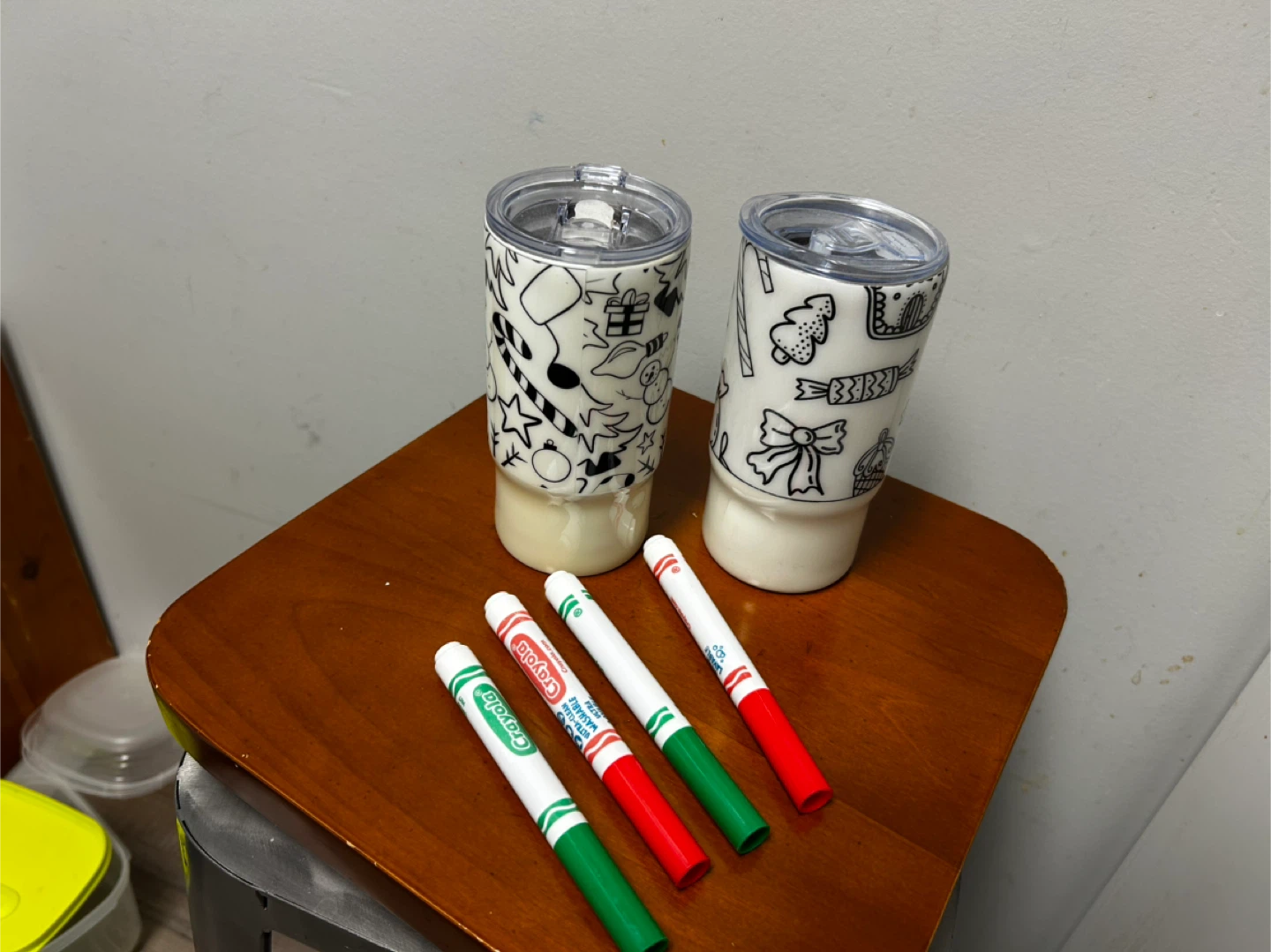 Custom Doodle Tumblers with Crayola Markers