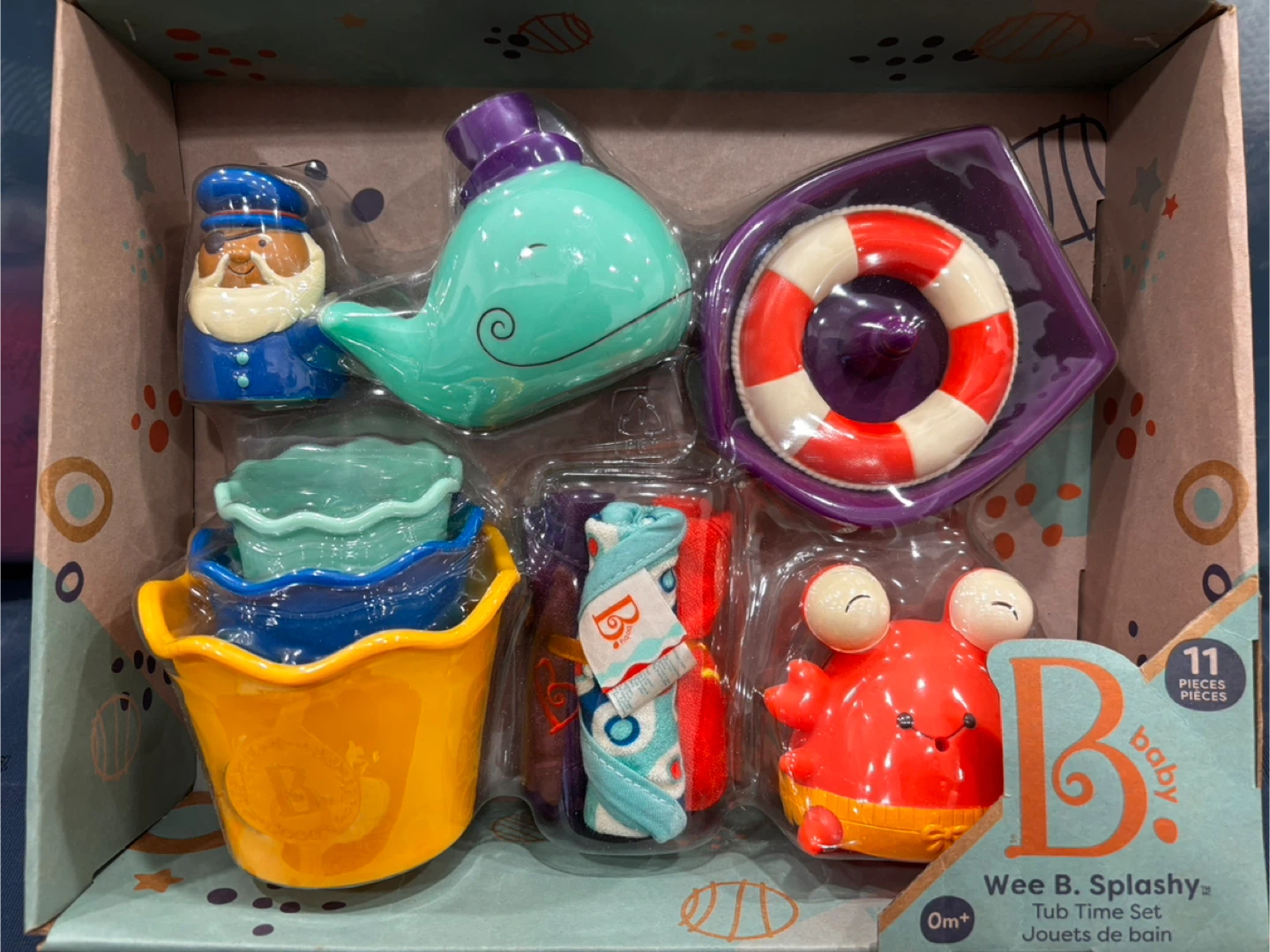 B. baby Wee B. Splashy Tub Time Set (New)
