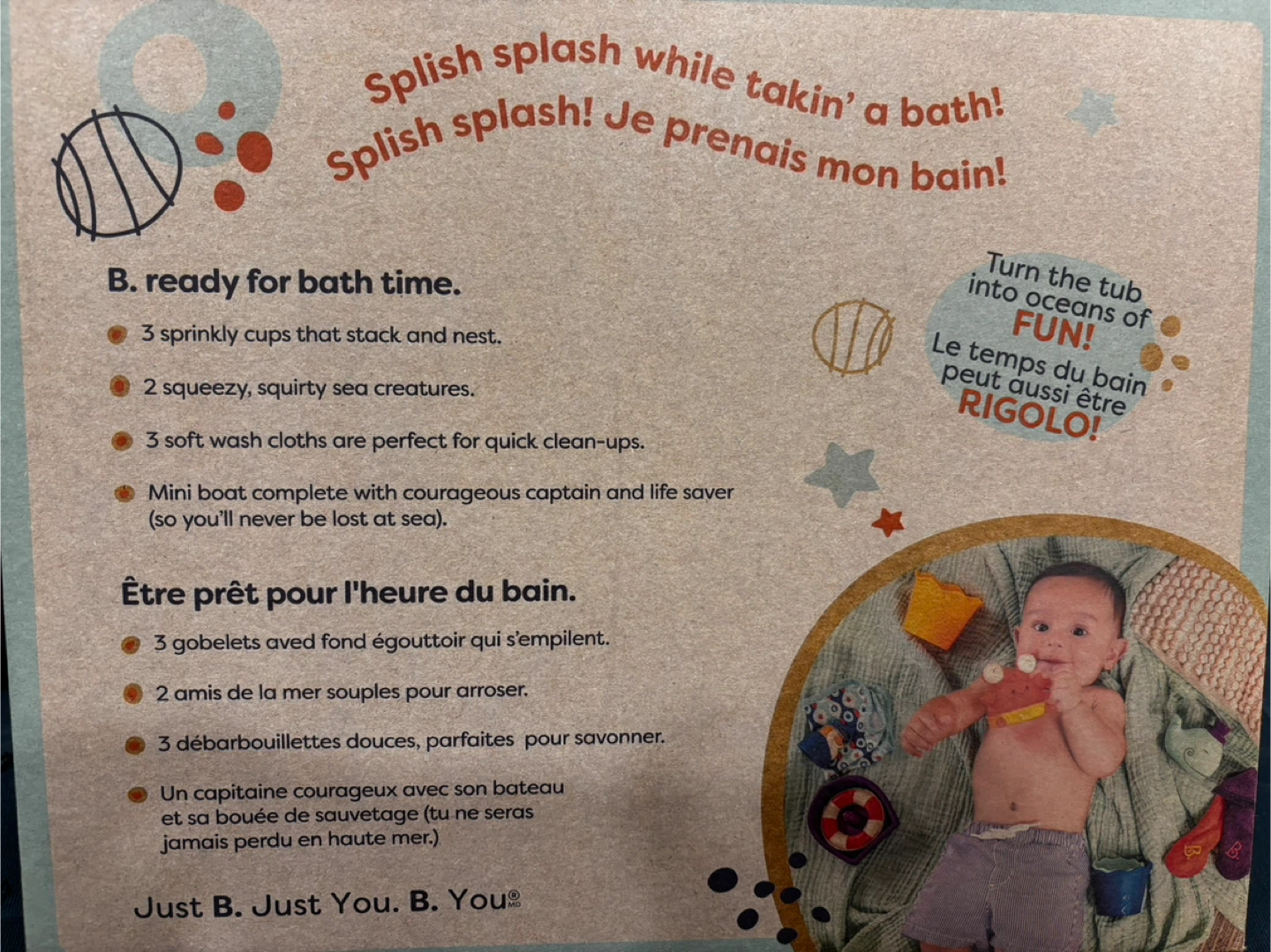 B. baby Wee B. Splashy Tub Time Set (New) - photo 2