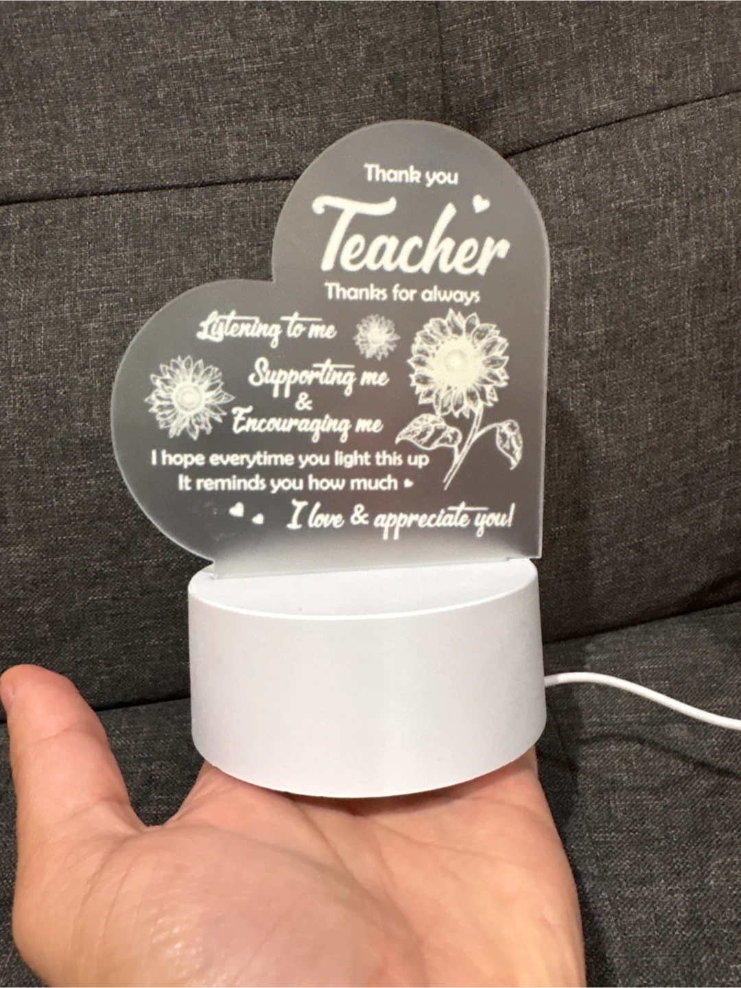 Teacher Gift: Heart-Shaped LED Light - photo 2