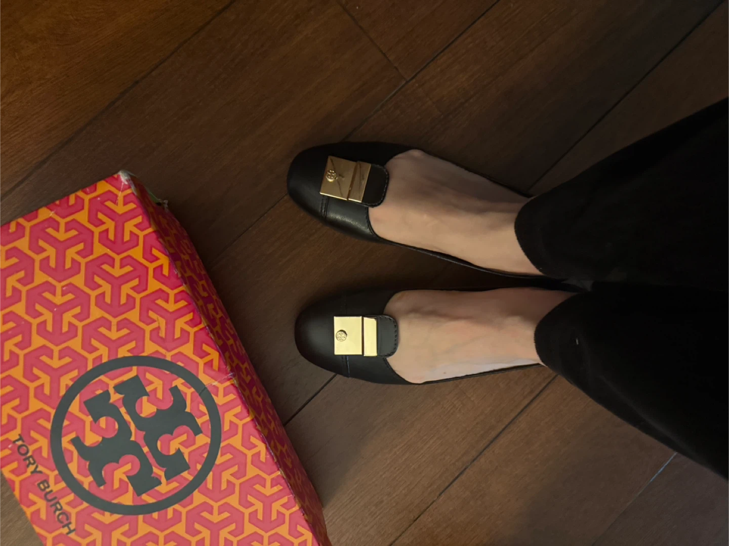 Tory Burch Black Leather Ballet Flats - photo 3