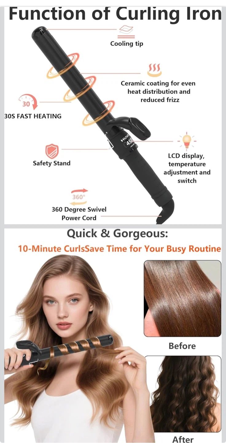 450 Curling Iron - 7.3" Barrel - photo 2