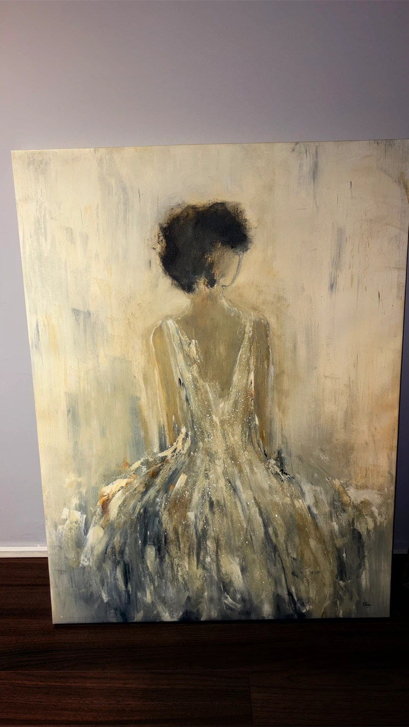 Exquisite Ornate Elegant Lady Oil painting on Canvas