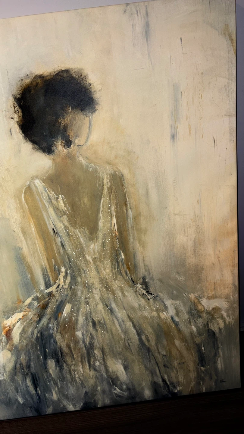 Exquisite Ornate Elegant Lady Oil painting on Canvas - photo 2