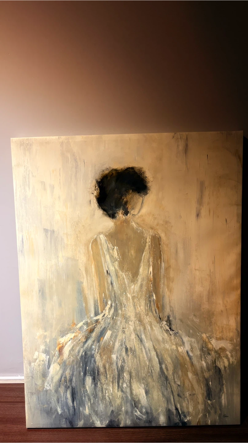 Exquisite Ornate Elegant Lady Oil painting on Canvas - photo 3