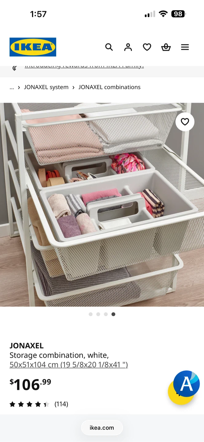IKEA JONAXEL White Storage  - 6 Tier - photo 4