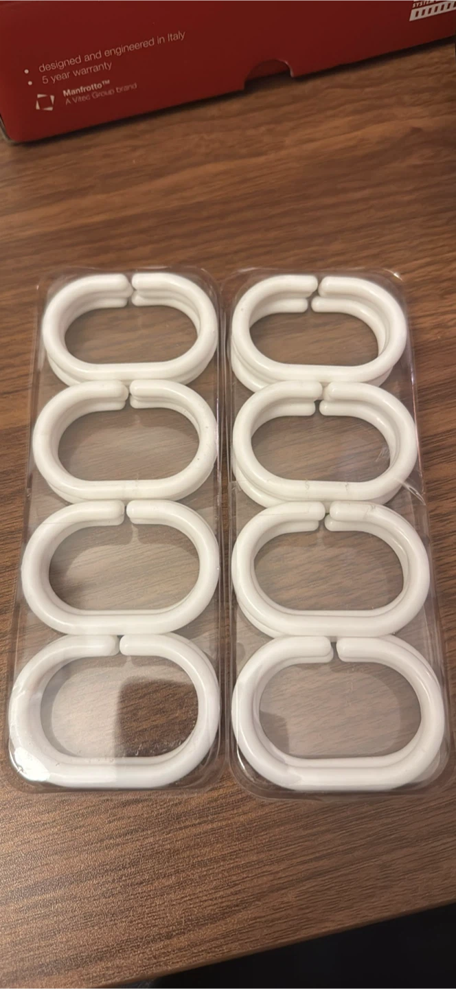 Shower curtain rings -plastic 🧡
