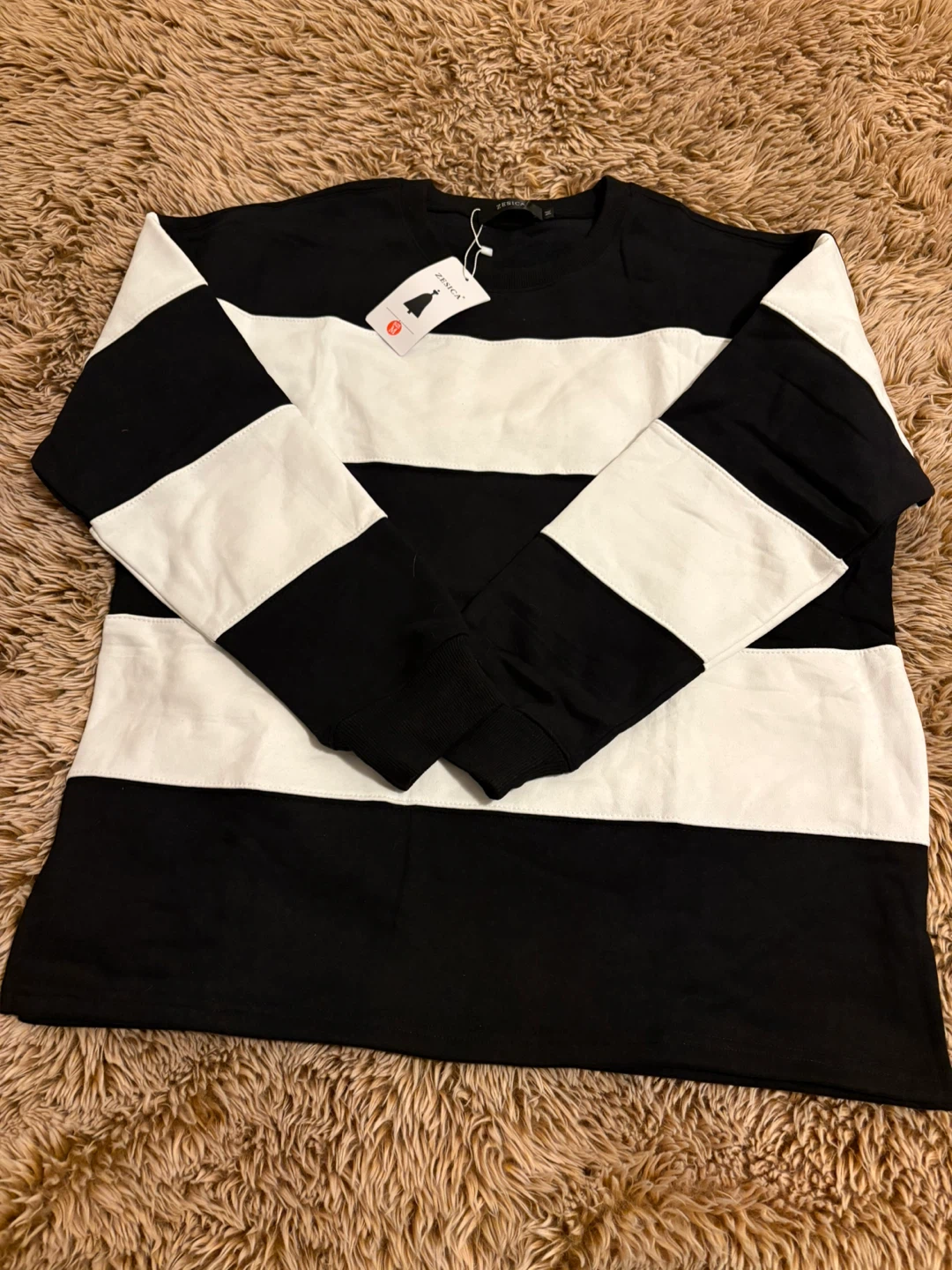 Zesica Striped Long Sleeve Top - Size M