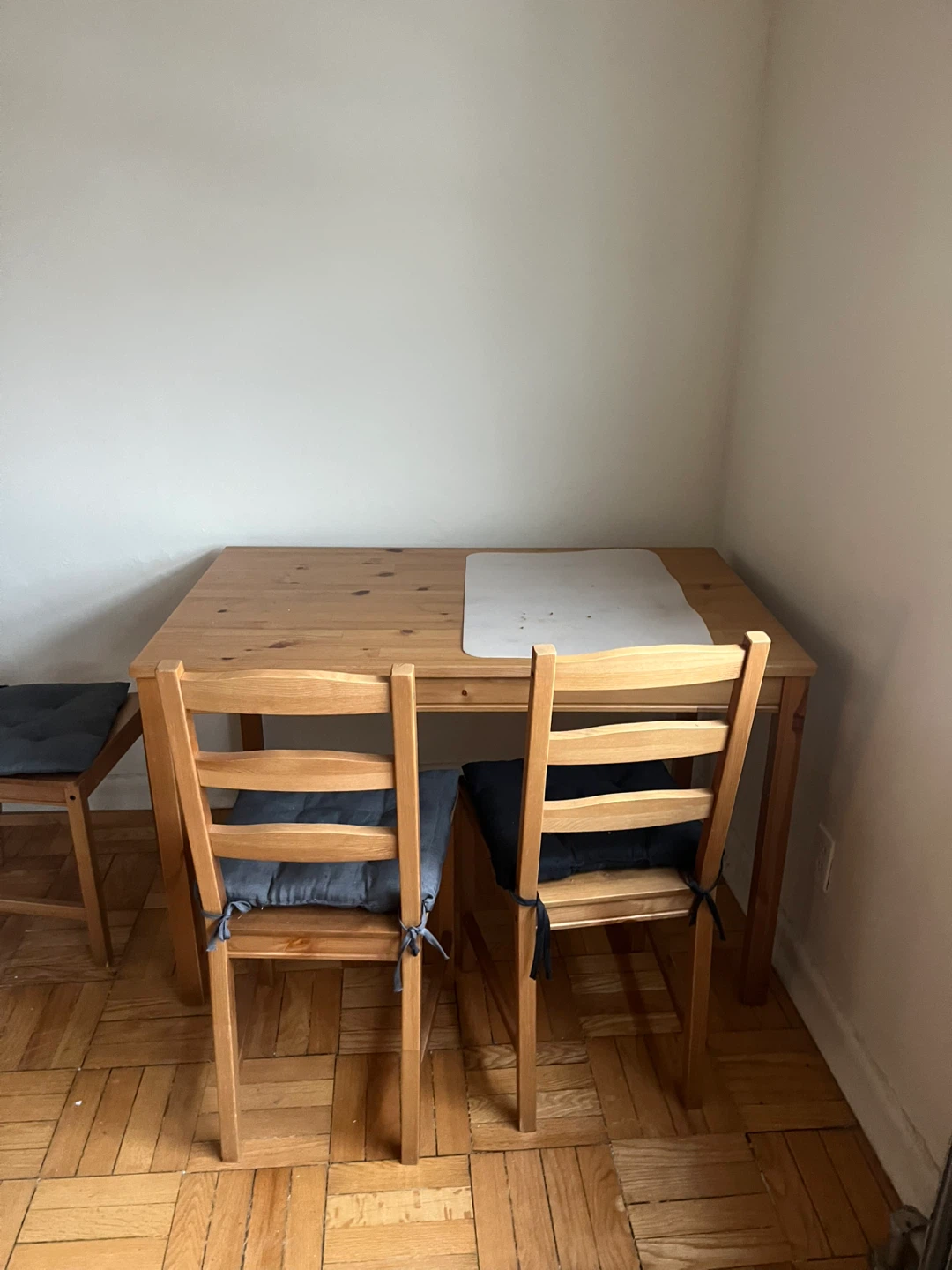 IKEA Solid Wood Dining Table with 4 Chairs