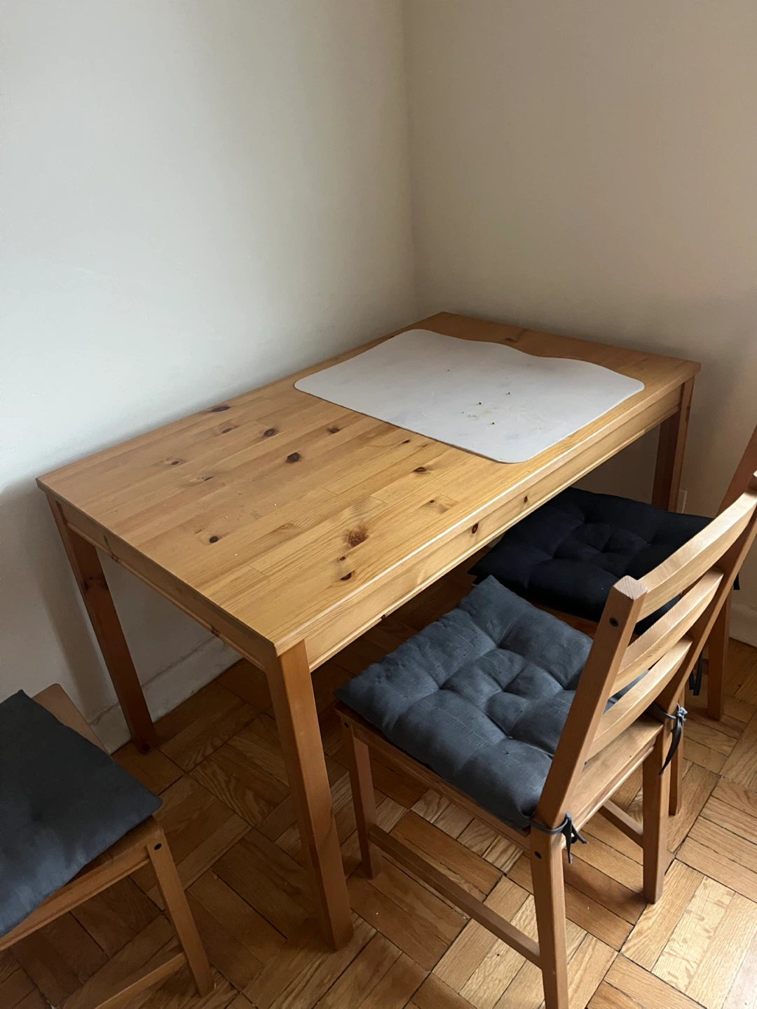 IKEA Solid Wood Dining Table with 4 Chairs - photo 2