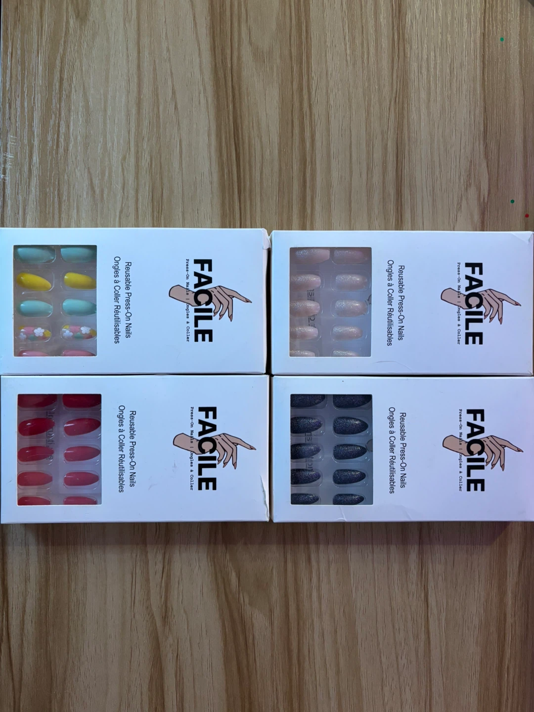 🧡 Assorted Facile Reusable Press-On Nails
