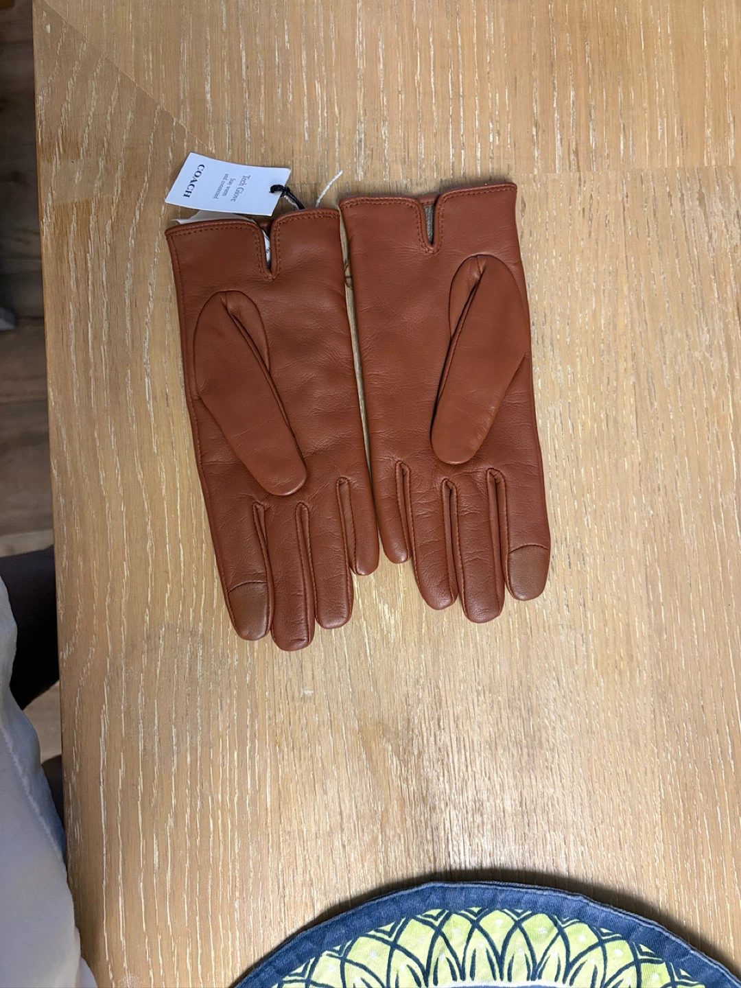 🧡New Coach Leather Tech Gloves - CB434 - photo 5