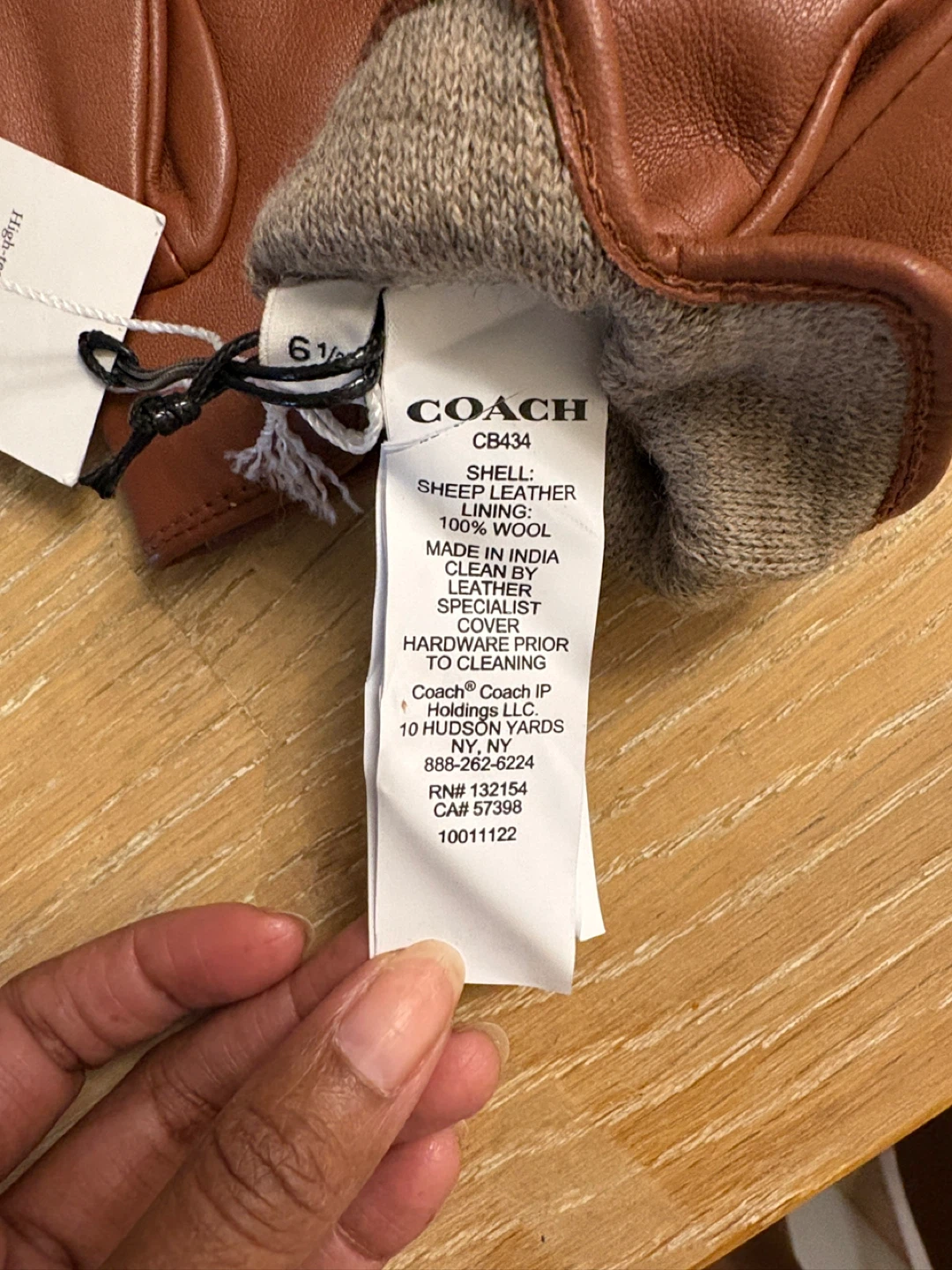🧡New Coach Leather Tech Gloves - CB434 - photo 3