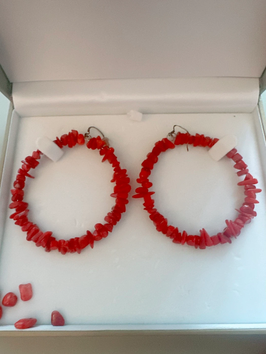 Red Coral Necklace, Bracelet & Earrings Set - photo 4