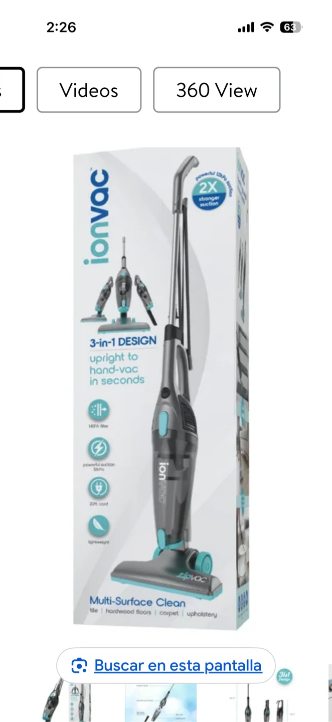 ionVac 3-in-1 Cordless Vacuum - New in Box! - photo 2