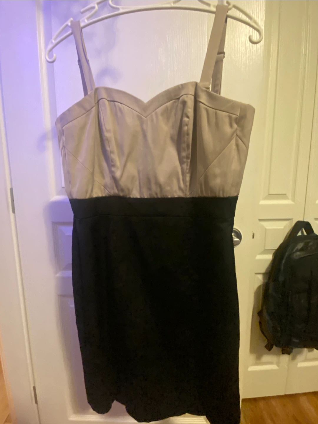 Size 6 Two-Tone Dress (Gray & Black)