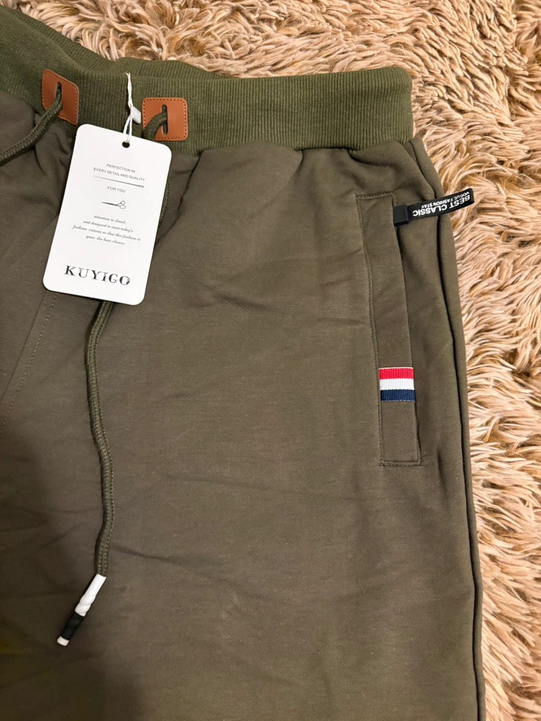KUYIGO Olive Green Shorts - Size M - photo 4