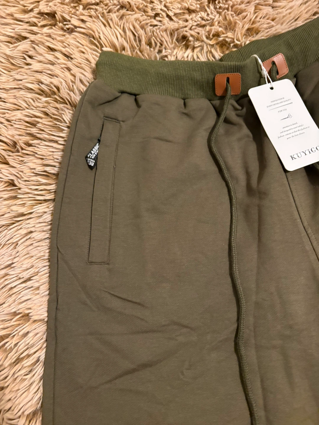 KUYIGO Olive Green Shorts - Size M - photo 3